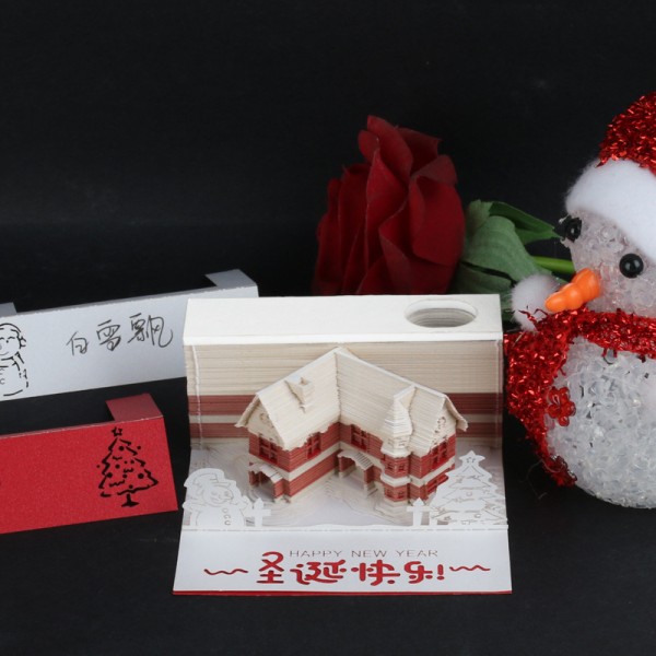 3D Memo Pad Christmas Cottage 2021