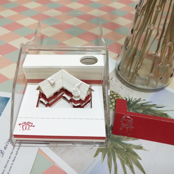 3D Memo Pad Christmas Cottage 2021