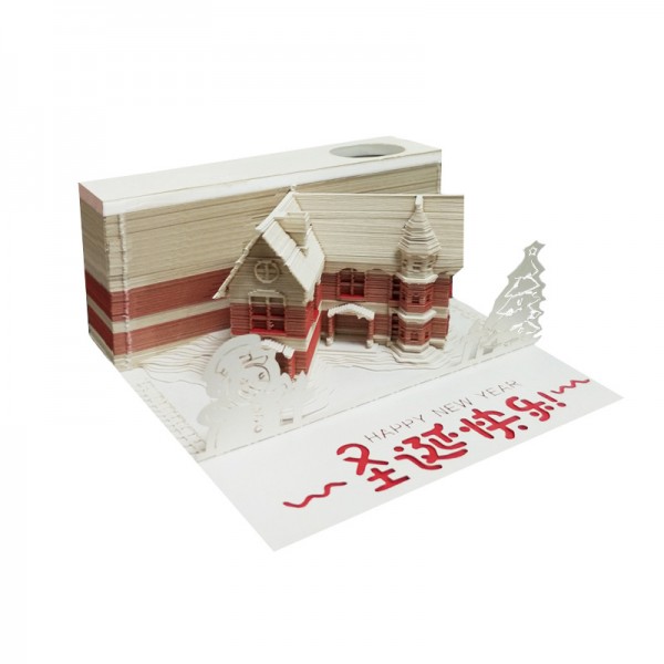 3D Memo Pad Christmas Cottage 2021